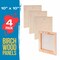 Unfinished Cradled Wood Panels for Painting, 4 Pack of 10x10 inch - Studio Birch Wooden Canvas Boards 3/4" Deep - Mixed-Media Craft, Acrylic, Oil, Encaustic, Paint Pouring Panel Board